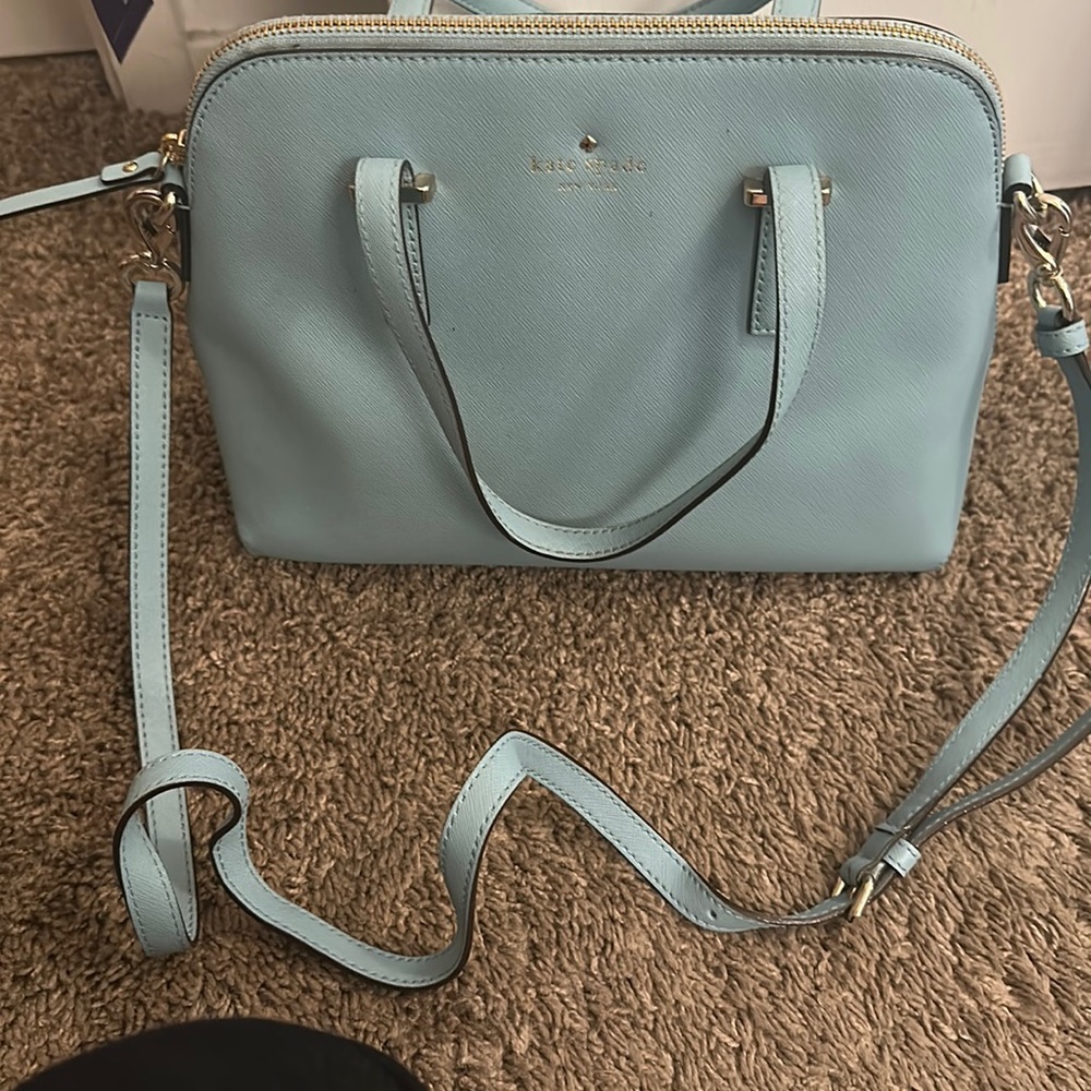 classic Kate Spade Purse with Crossbody strap Blue